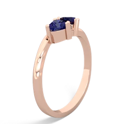 Lab Sapphire Sweethearts 14K Rose Gold ring R5260