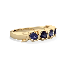 Lab Sapphire Anniversary Band 14K Yellow Gold ring R2089