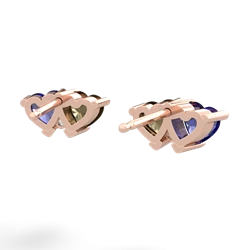 Lab Sapphire Sweethearts 14K Rose Gold earrings E5260