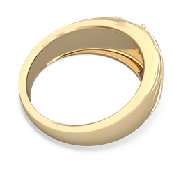 Lab Sapphire Men's Streamline 14K Yellow Gold ring R0460