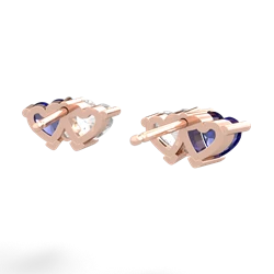 Lab Sapphire Sweethearts 14K Rose Gold earrings E5260