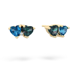 London Topaz Sweethearts 14K Yellow Gold earrings E5260