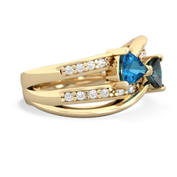 London Topaz Bowtie 14K Yellow Gold ring R2360