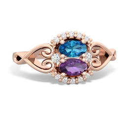 London Topaz Love Nest 14K Rose Gold ring R5860