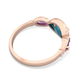 London Topaz Milgrain Marquise 14K Rose Gold ring R5700