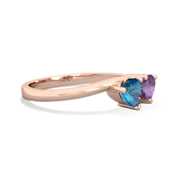 London Topaz Sweethearts 14K Rose Gold ring R5260