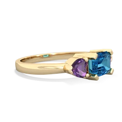 London Topaz Three Stone 14K Yellow Gold ring R5235