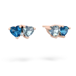 London Topaz Sweethearts 14K Rose Gold earrings E5260