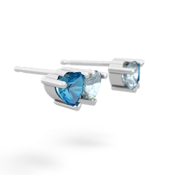 London Topaz Sweethearts 14K White Gold earrings E5260