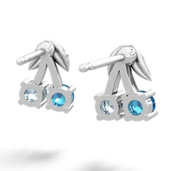 London Topaz Sweet Cherries 14K White Gold earrings E7001