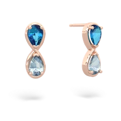 London Topaz Infinity 14K Rose Gold earrings E5050