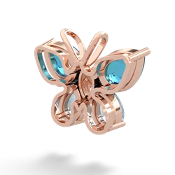 London Topaz Butterfly 14K Rose Gold pendant P2215