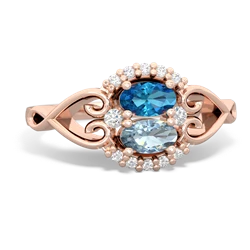 London Topaz Love Nest 14K Rose Gold ring R5860