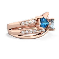 London Topaz Bowtie 14K Rose Gold ring R2360