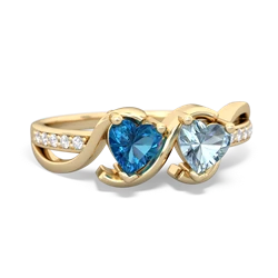 London Topaz Side By Side 14K Yellow Gold ring R3090