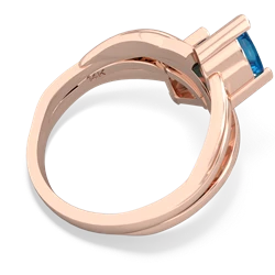 London Topaz Split Band Swirl 14K Rose Gold ring R2341