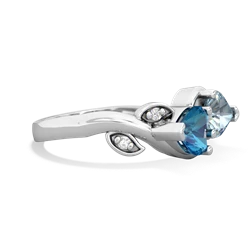 London Topaz Floral Elegance 14K White Gold ring R5790