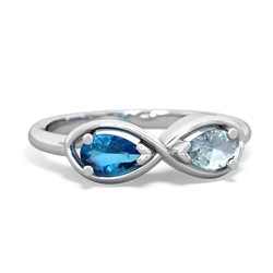 London Topaz Infinity 14K White Gold ring R5050