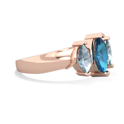 London Topaz Three Peeks 14K Rose Gold ring R2433