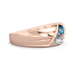 London Topaz Men's Streamline 14K Rose Gold ring R0460