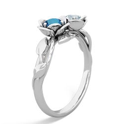 London Topaz Rose Garden 14K White Gold ring R5510