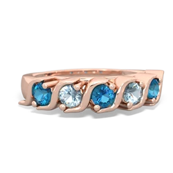 London Topaz Anniversary Band 14K Rose Gold ring R2089