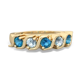 London Topaz Anniversary Band 14K Yellow Gold ring R2089