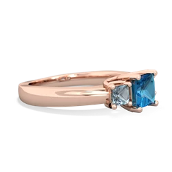 London Topaz Three Stone Trellis 14K Rose Gold ring R4015