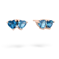 London Topaz Sweethearts 14K Rose Gold earrings E5260