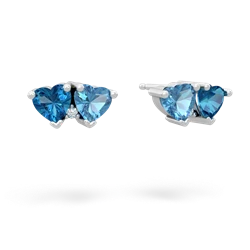 London Topaz Sweethearts 14K White Gold earrings E5260