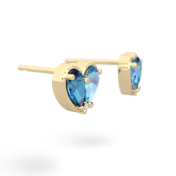 London Topaz 'Our Heart' 14K Yellow Gold earrings E5072