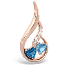 London Topaz Keepsake Curves 14K Rose Gold pendant P5450