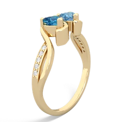 London Topaz Side By Side 14K Yellow Gold ring R3090