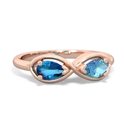 London Topaz Infinity 14K Rose Gold ring R5050