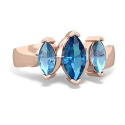 London Topaz Three Peeks 14K Rose Gold ring R2433