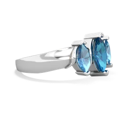 London Topaz Three Peeks 14K White Gold ring R2433