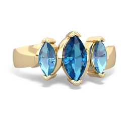 London Topaz Three Peeks 14K Yellow Gold ring R2433