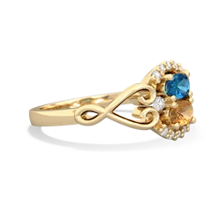 London Topaz Love Nest 14K Yellow Gold ring R5860