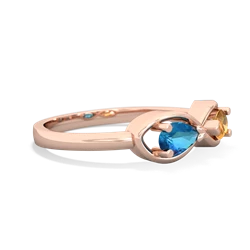 London Topaz Infinity 14K Rose Gold ring R5050