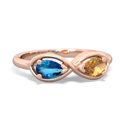 London Topaz Infinity 14K Rose Gold ring R5050