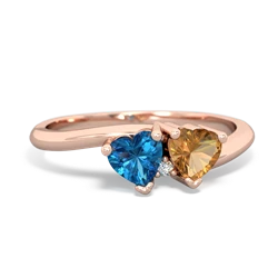 London Topaz Sweethearts 14K Rose Gold ring R5260