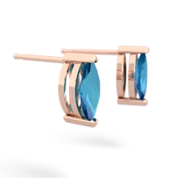 London Topaz 8X4mm Marquise Stud 14K Rose Gold earrings E1701