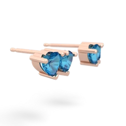 London Topaz Sweethearts 14K Rose Gold earrings E5260