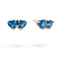 London Topaz Sweethearts 14K Rose Gold earrings E5260