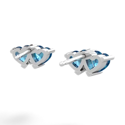 London Topaz Sweethearts 14K White Gold earrings E5260