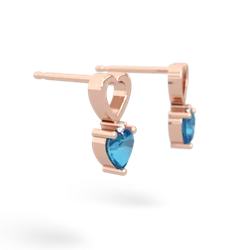 London Topaz Four Hearts 14K Rose Gold earrings E2558