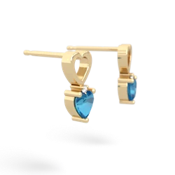 London Topaz Four Hearts 14K Yellow Gold earrings E2558