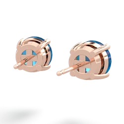 London Topaz 8Mm Round Stud 14K Rose Gold earrings E1788