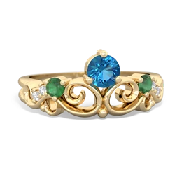 London Topaz Crown Keepsake 14K Yellow Gold ring R5740