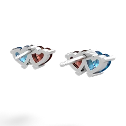 London Topaz Sweethearts 14K White Gold earrings E5260